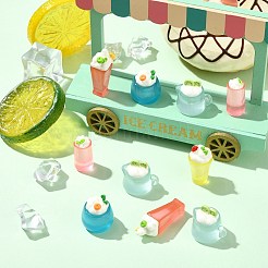 30個 5スタイル 樹脂製クールドリンクミニチュアディスプレイデコレーション  ホームオフィスの装飾用  ミックスカラー  12~23.51x20~32mm  6個/スタイル&nbsp;DJEW-CJ0001-21