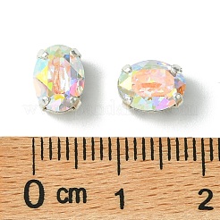 プレシオサ® マキシマ クリスタル 縫い付けカップ  マルチ連リンク  チェコクリスタル  真鍮製爪付き台座付き  719 36 406 楕円  銀  00030 200 クリスタル アブ  8x6mm&nbsp;Y-PRC-SB8-00030-200-S