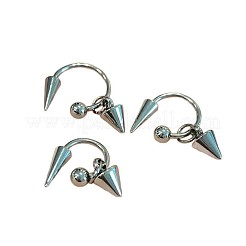 304ステンレススチールダングルスタッドピアス  コーン  ステンレス鋼色  10x10mm&nbsp;FS-WG2B7D5-02