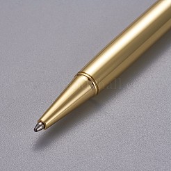 創造的な空のチューブボールペン  内側に黒のインクペンを詰め替えます  DIYキラキラエポキシ樹脂クリスタルボールペンハーバリウムペン作り用  ライトゴールド  ゴールド  140x10mm&nbsp;LS-AJEW-L076-A04