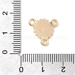 真鍮製のシャンデリアコンポーネントリンク  聖なる心のリンク  18KGP本金メッキ  13.5x14.5x2mm  穴：1.6mm&nbsp;X-KK-A277-33G