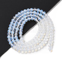 オパールビーズ連売り  多面カット  ラウンド  3mm  穴：0.6mm  約125個/連  14.21''（36.1センチメートル）&nbsp;G-A233-A02-01