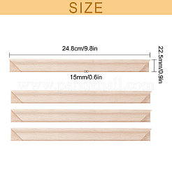 キャンドルナットフレームスラット  長方形  バリーウッド  完成品：25x25x1.5cm&nbsp;WOOD-GF0001-32B