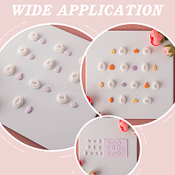 10 個のプラスチック金型  粘土カッター  ピアス作りに  花瓶の形  ホワイト  16~20x15~20x10mm&nbsp;DIY-WH0622-475
