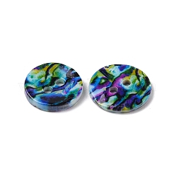 2  - 正孔淡水貝ボタン  フラットラウンド  カラフル  14x2mm  穴：2mm&nbsp;SHEL-A004-01D