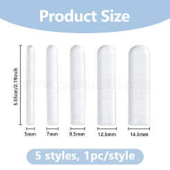 アクリル定規5個  長方形  セラミック＆粘土ツール  透明  55.5x5~14.5x4.5mm&nbsp;TOOL-WH0155-230