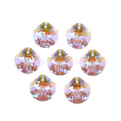 電気メッキガラスペンダント  多面カット  シェル形状  ライラック  16x16x6mm  穴：1.6mm  24個/ボードについて  4ボード/ボックス  96個/箱&nbsp;EGLA-N006-062