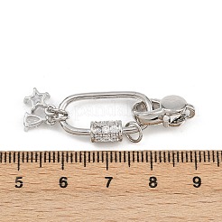 真鍮マイクロペーブクリアキュービックジルコニアカニカン  涙の星  プラチナ  14.5x9x5.5mm  穴：2mm&nbsp;KK-U059-56P