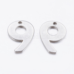 変色しにくい201ステンレススチールペンダント  数  NUM。9  11x8x0.7mm  穴：0.5mm&nbsp;STAS-F128-01P-9