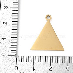 304ステンレススチールエナメルペンダント  18KGP本金メッキ  イオンプレーティング（ip）  目で三角形  22x20x1.5mm  穴：2mm&nbsp;STAS-I325-104E-G
