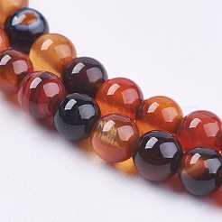 天然石瑪瑙ビーズ連売り  染め  ラウンド  4~5mm  穴：1mm  約93~95個/連  14.9~15.3インチ&nbsp;G-R173-4mm-05