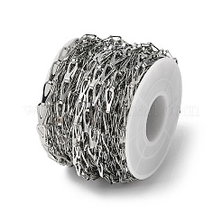 304ステンレススチールリンクチェーン  溶接されていない  スプールで  ステンレス鋼色  11.5x4x3.5mm&nbsp;CHS-L029-02P