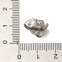 304ステンレススチールハンガーベイル  ステンレス鋼色  10x13.5x7mm  穴：2mm&nbsp;STAS-I321-33P