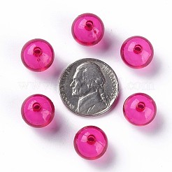 透明なアクリルビーズ  二層ビーズ  ラウンド  赤ミディアム紫  11.5x11mm  穴：2mm  約520個/500g&nbsp;TACR-S152-16A-706