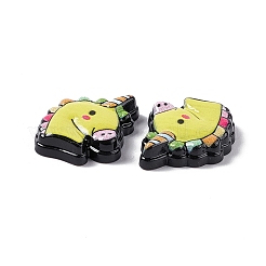 オペーク樹脂カボション  ユニコーン  きいろ  22.5x17.5x5mm&nbsp;LS-RESI-C027-05C