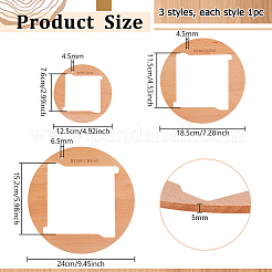 木工用継ぎ工具  ラウンド  125~240x5mm  内径：76~152mm  3個/セット&nbsp;AJEW-WH0554-74C