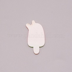 樹脂カボション  携帯電話の装飾とボビーピンのアクセサリーのDIY  アイスクリーム  レッドオレンジ  34x16x2mm&nbsp;RESI-WH0025-33
