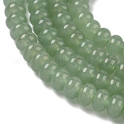 天然石のグリーンアベンチュリンビーズ連売り  ロンデル  アクアマリン  8x5mm  穴：1mm  約60~65個/連  15.7インチ&nbsp;G-S105-8mm
