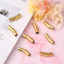 304ステンレススチール製バヨネット留め具  イオンプレーティング（ip）  コラム  ゴールドカラー  30x9x8mm  穴：6mm&nbsp;X-STAS-I013-6mm-G