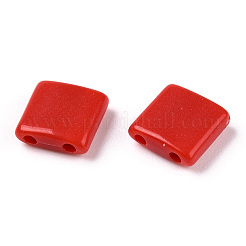 オペークアクリルスライドチャーム  正方形  レッド  5.2x5.2x2mm  穴：0.8mm.&nbsp;OACR-Z010-01X