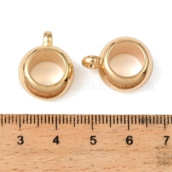 Ccb プラスチック チューブ ベイル  ラウンド  ゴールドカラー  20x10x15.5mm  穴：2.5mm  内径：10mm&nbsp;CCB-C002-01F-G