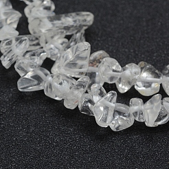 天然石クオーツクリスタルビーズ連売り  ロッククリスタルビーズ  グレードA  チップ  5~8mm  穴：1mm  約33インチ（84cm）&nbsp;X-G-P332-43