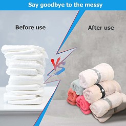 20個 4色 TPU 伸縮性バインディングストラップ  プラスチックボタン付きボタンホールテープ  洋服収納に  窓のカーテンホールドバック  ミックスカラー  357x20x1mm  5個/カラー&nbsp;FIND-GF0004-19