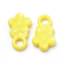 オペークアクリルパーツ  花  ミックスカラー  19x11x4mm  穴：3.5mm  約1350個/500g&nbsp;SACR-Q190-39