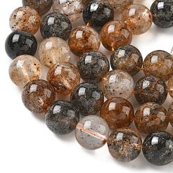 天然ハーキマーダイヤモンドビーズ連売り  ラウンド  11.5~12mm  穴：1mm  約32~34個/連  15.16''（38.5センチメートル）&nbsp;G-Z115-C01-12mm