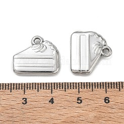 304ステンレスペンダント  ケーキチャーム  ステンレス鋼色  16x17x3mm  穴：2mm&nbsp;SA-CBAAC28-23P