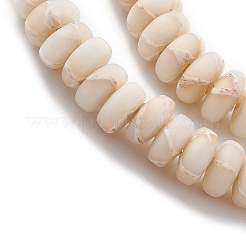 手作りのポリマー粘土ビーズ連  フラットラウンド  ビスク  6~9x4mm  穴：1.6mm  約100~117個/連  15.51~16.10''（39.4~40.9センチメートル）&nbsp;CLAY-A003-01C