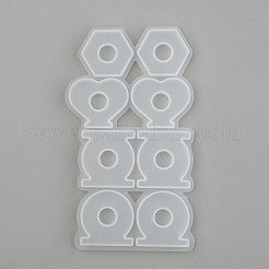 幾何学的なストロートッパーシリコンモールドの装飾  ストローアタッチメントエポキシレジンキャストモールド  DIYクラフト作り用品用  ホワイト  100x58x6mm  インナーサイズ：20~25x22~25mm&nbsp;LS-DIY-J003-16