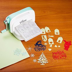 金属切削フレームダイスステンシル  DIYスクラップブッキング/フォトアルバム用  装飾的なエンボス印刷紙のカード  つや消しプラチナ  6.2x3.7cm  6個/セット&nbsp;DIY-BC0010-19