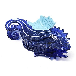 酢酸セルロース（樹脂）爪ヘアクリップ  タツノオトシゴ  ライトスカイブルー  125x61.5x44mm&nbsp;OHAR-C014-01C