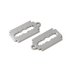 ステンレスペンダント201個  長方形  ステンレス鋼色  18.5x9x0.5mm  穴：1.4mm&nbsp;STAS-I330-004P