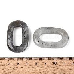 天然石ラブラドライトペンダント  オーバルリングチャーム  38.5~40x24~25.5x5.5~7mm  内径：25~25.5x10~10.5mm&nbsp;G-Q601-12G