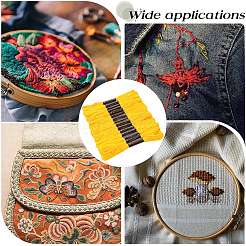 綿かぎ針編み糸  刺繍糸  レース手編み用の糸  きいろ  1.4mm  約8.20ヤード（7.5m）/かせ  15 かせ/セット&nbsp;OCOR-CY0004-39F