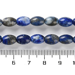 天然石ラピスラズリビーズ連売り  ライス  9x6mm  穴：1mm  約44個/連  15.94インチ（40.5cm）&nbsp;G-I369-B15-01