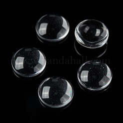 クリアガラスカボション  カメオ写真ペンダントジュエリー作成のためのクリアドームカボション  透明  9.5~10x3.5mm&nbsp;GGLA-R026-10mm