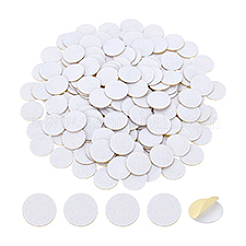 フェルト製粘着ステッカー200枚  フラットラウンド  ホワイト  25x0.9mm&nbsp;STIC-PH0001-07A