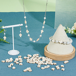 3連売り合成ターコイズビーズ連売り  染め  クロス  古いレース  10x7x3.5mm  穴：1mm  約38個/連  15.20''（38.6センチメートル）&nbsp;TURQ-FH0001-04