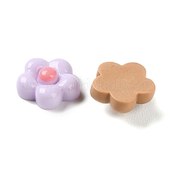 オペーク樹脂カボション  漫画のカボション  ジュエリー作りのための  花  12x5mm&nbsp;CRES-F030-01D