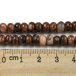 天然碧玉ビーズ連売り  ロンデル  5.5~6.5x3.5~4mm  穴：0.8mm  約96~97個/連  14.96~15.39''（38~39.1センチメートル）&nbsp;G-H305-A01-01