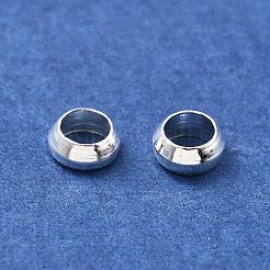 真鍮製つぶし玉カシメ玉  銀  3.5x2mm  穴：2mm&nbsp;KK-S509-01S