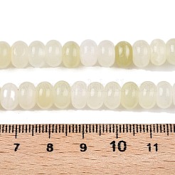 天然新しいヒスイの​​ビーズ連売り  ロンデル  8x5mm  穴：1mm  約39個/連  7.99''（20.3センチメートル）&nbsp;G-T138-79B