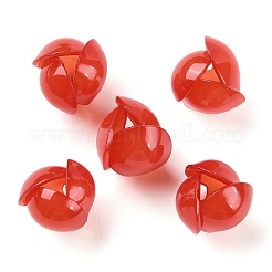 オペークアクリルパーツ  大きな赤いつぼみ  トマト  16.5~20.5x16~18x16.5~17mm  穴：1.2mm&nbsp;SACR-D007-05