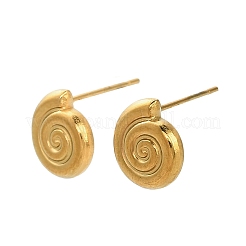304ステンレススチールスタッドピアス  ゴールドカラー  シェル形状  10x9mm&nbsp;LS-EJEW-C162-02C-G