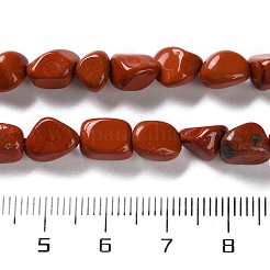 天然石レッドジャスパービーズ連売り  ナゲット  タンブルストーン  4.5~11.5x3~7x3.5~6mm  穴：1.2mm  約48~68個/連  15.35~15.94''（39~40.5センチメートル）&nbsp;LS-G-P497-01C-54