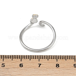 304ステンレススチールカフリング  猫の形  ゴールデン·ステンレス鋼色  内径：18mm&nbsp;RJEW-P153-04G