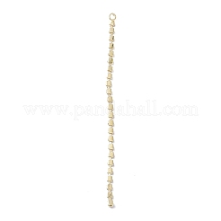 真鍮クリスタルラインストーンカップチェーンビッグペンダント  タッセルペンダント  ライトゴールド  70x3x2mm  穴：2mm&nbsp;KK-A167-03KCG